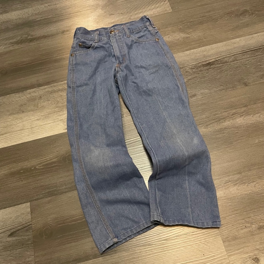 Vintage Tuffies Kids Jeans Size 10 Slim Blue Denim Straight Leg Pants Retro